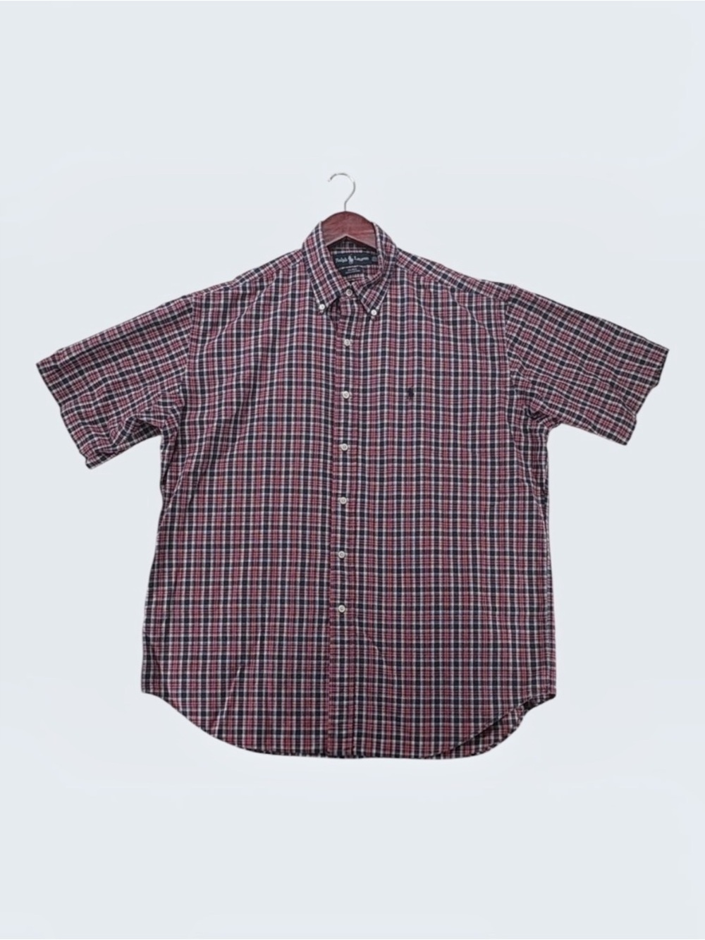 Ralph Lauren Men's Blake Button Down Shirt Size L Plaid Preppy‎ 100% Cotton